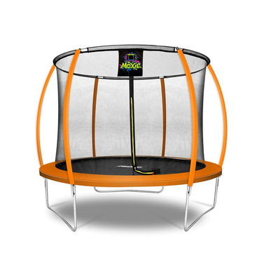 machrus moxie 10 feet orange pumpkin trampoline side view