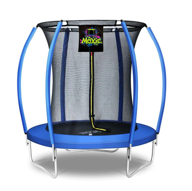 machrus moxie 6 feet blue pumpkin trampoline side view