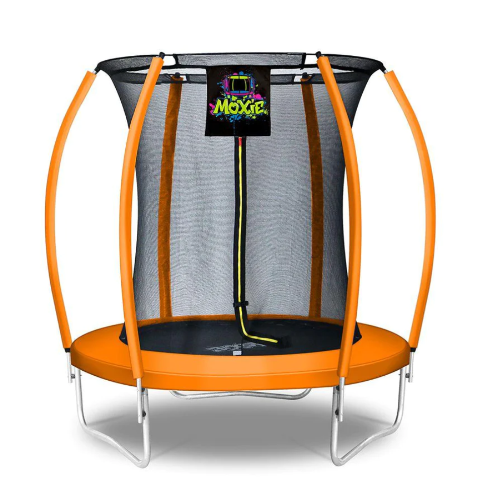 machrus moxie 6 feet orange pumpkin trampoline side view