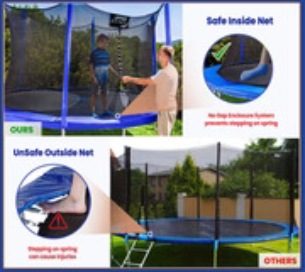 machrus upper bounce round trampoline net zoom in