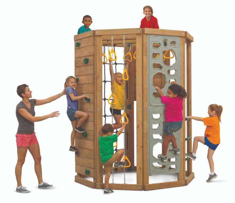 playstar cliffhanger bronze playset side view with kids