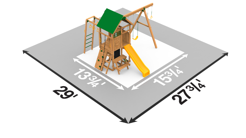 playstar highland bronze playset top view dimensions