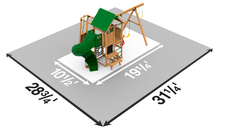 playstar highland gold playset top view dimensions