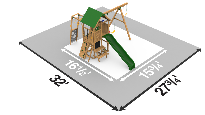 playstar highland silver playset top view dimensions