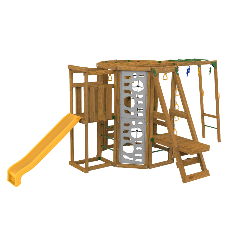 playstar ninja power tower bronze playset back view