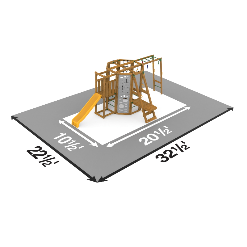 playstar ninja power tower bronze playset top view dimensions