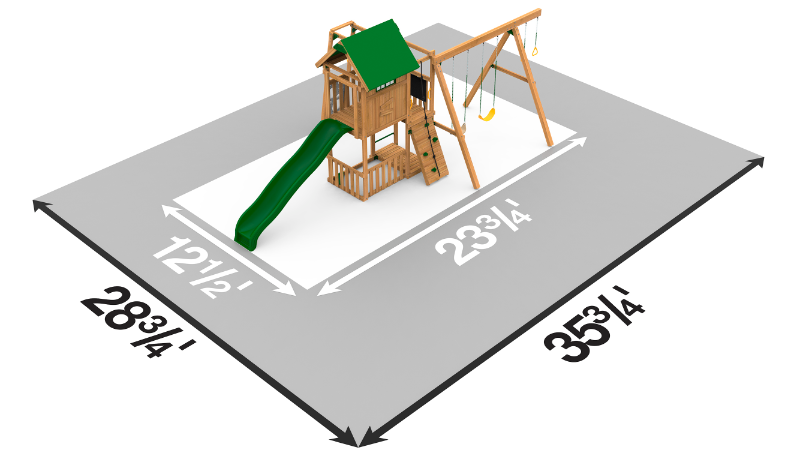 playstar summit silver playset top view dimensions